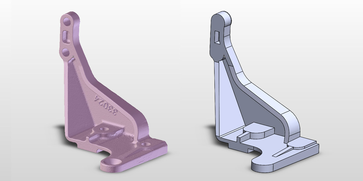 forged cast cad model 3d scanning