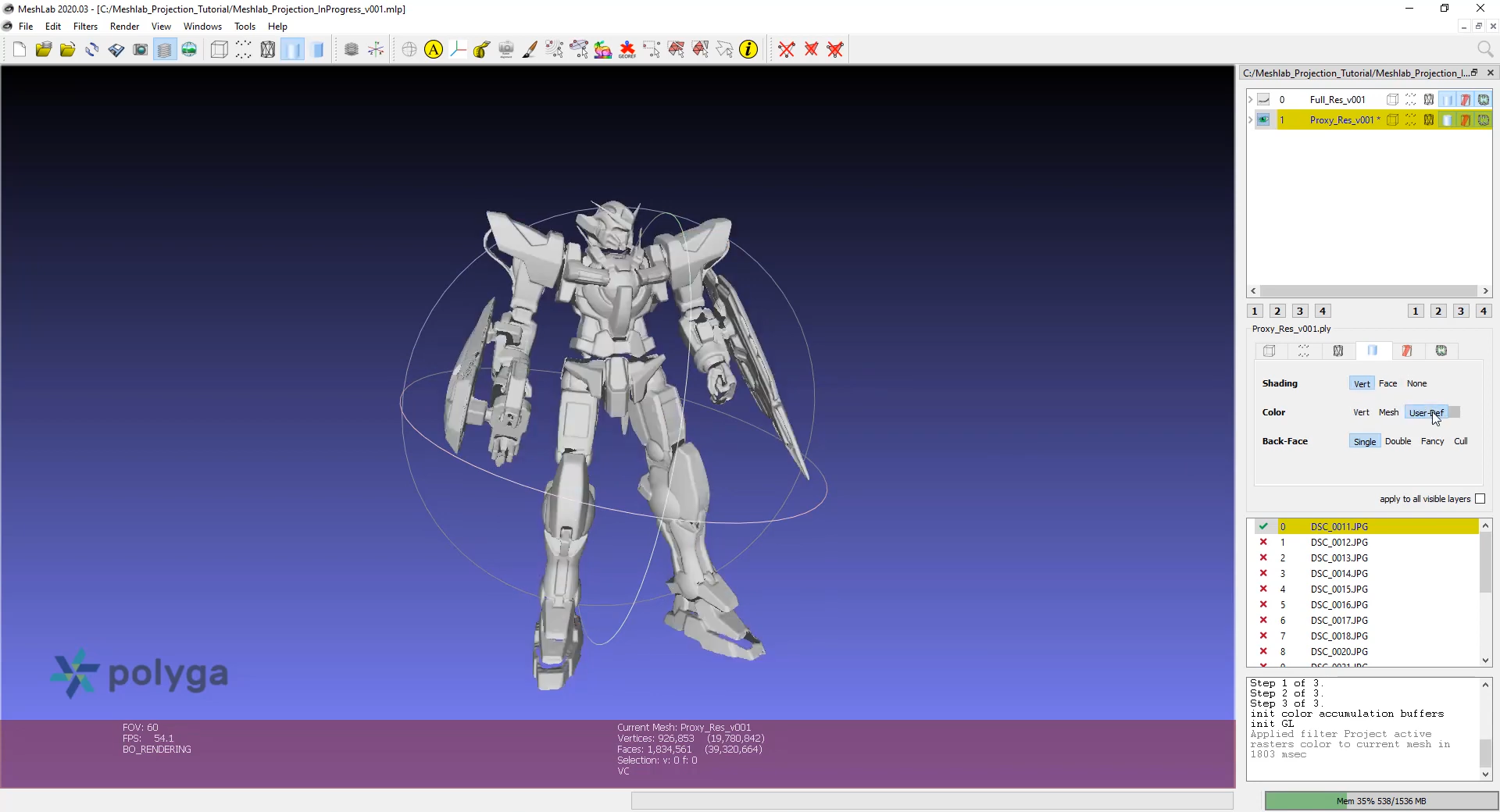 Gundam Exia 3D Scanning File Figure