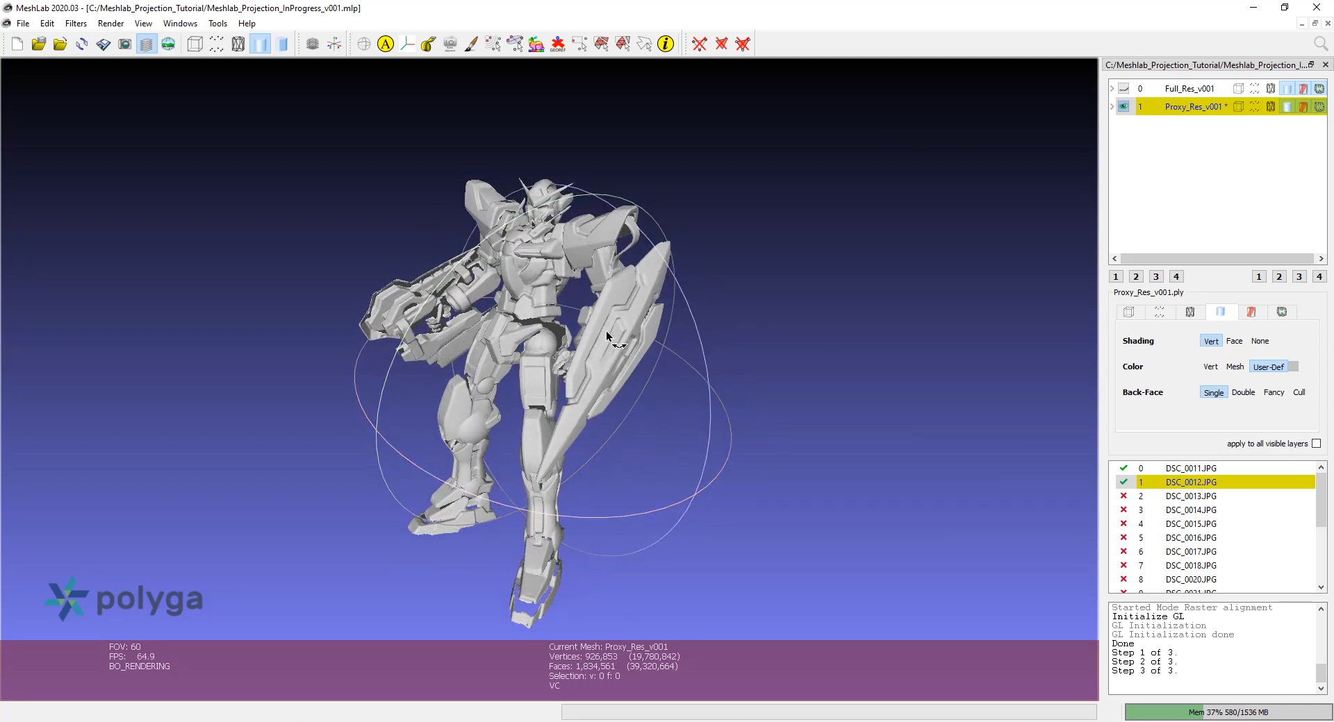 Gundam Exia 3D Scanning File Figure