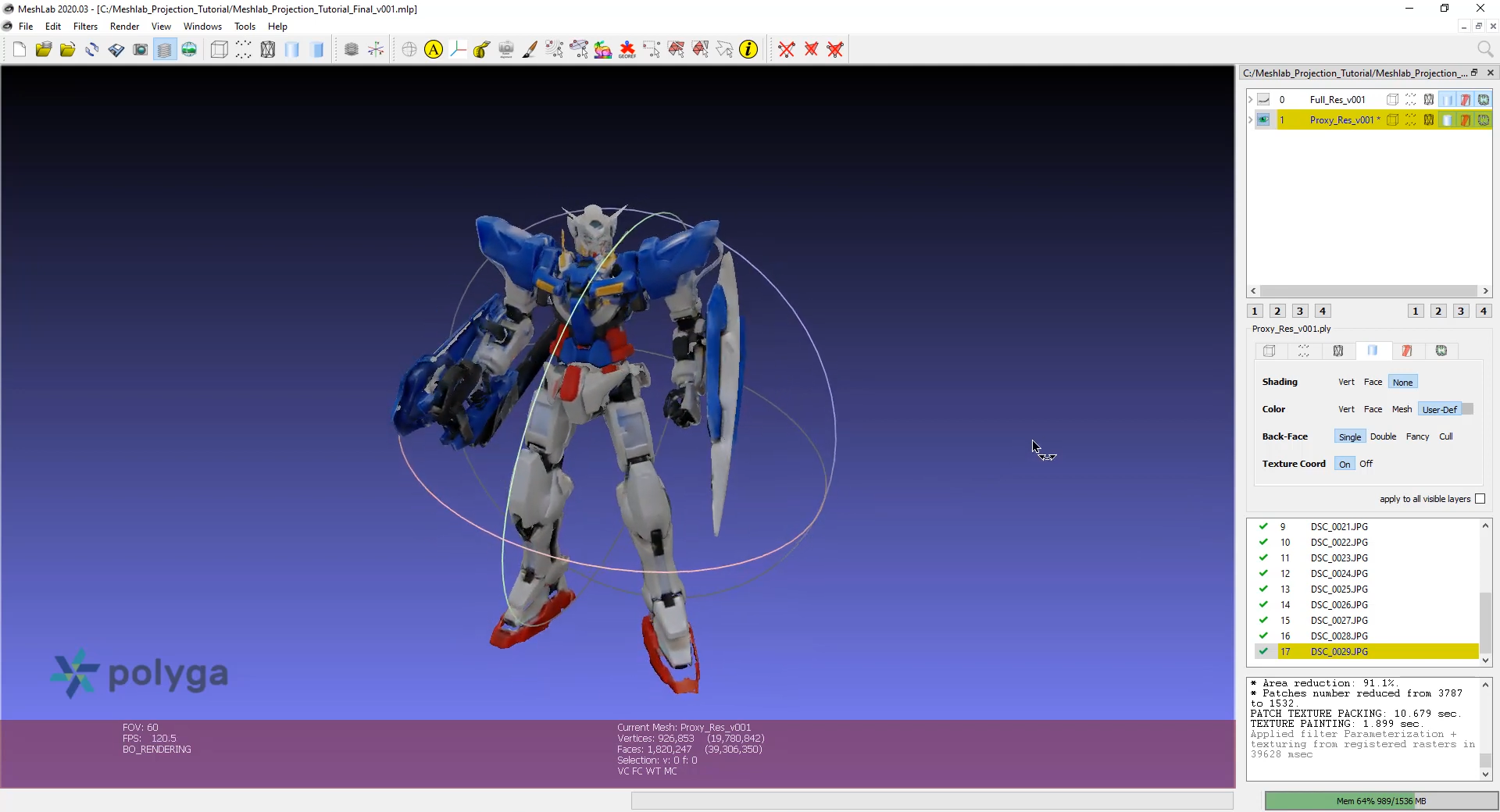 Gundam Exia 3D Scanning File Figure